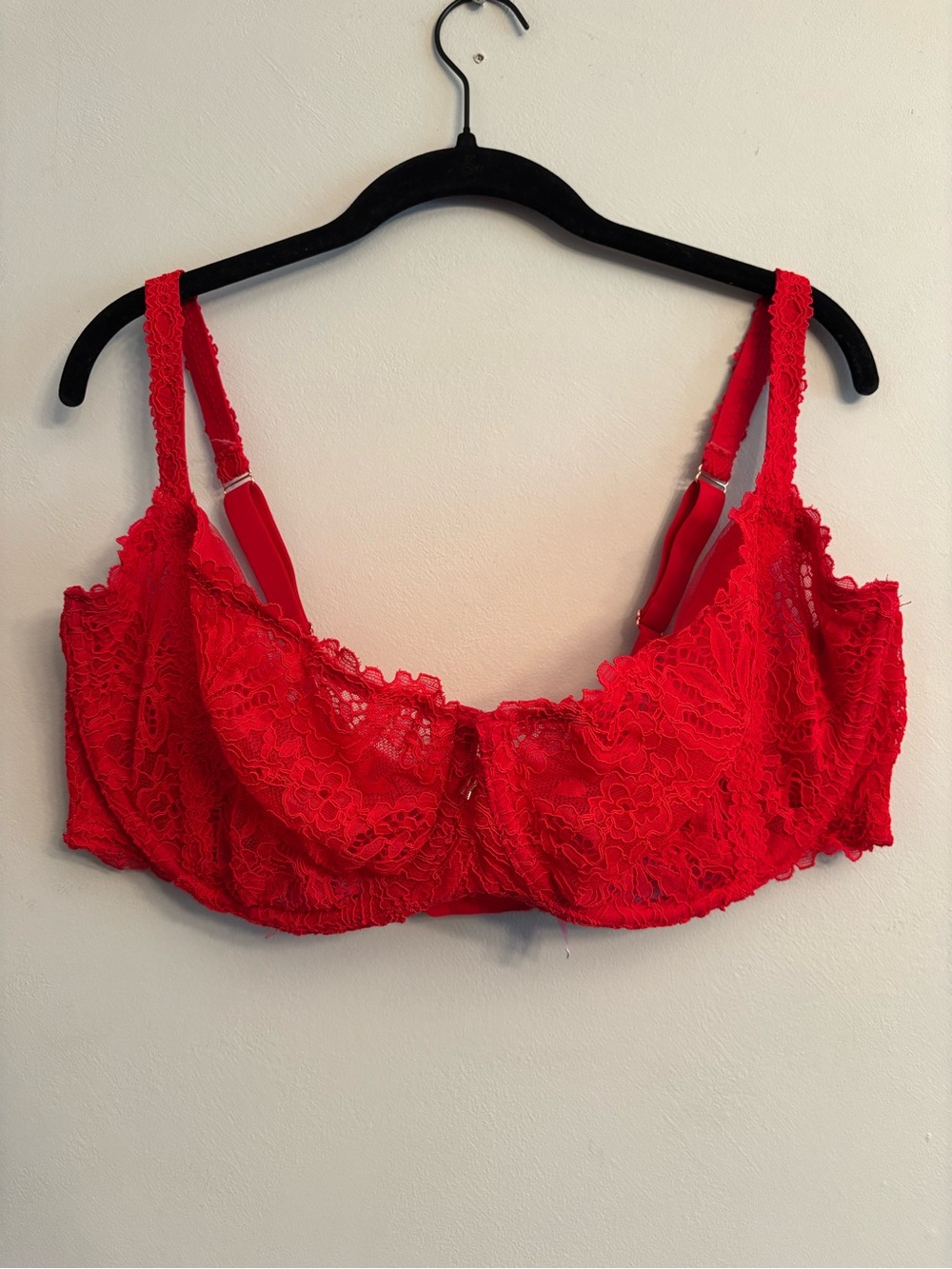 Savage X Fenty Red Lace Bra - size 42 G